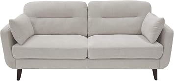 Serta Sierra Living Room Sofas Modern Design, Microfiber Upholstered Couch Ideal for Smaller Spaces 73 Sofa Ivory
