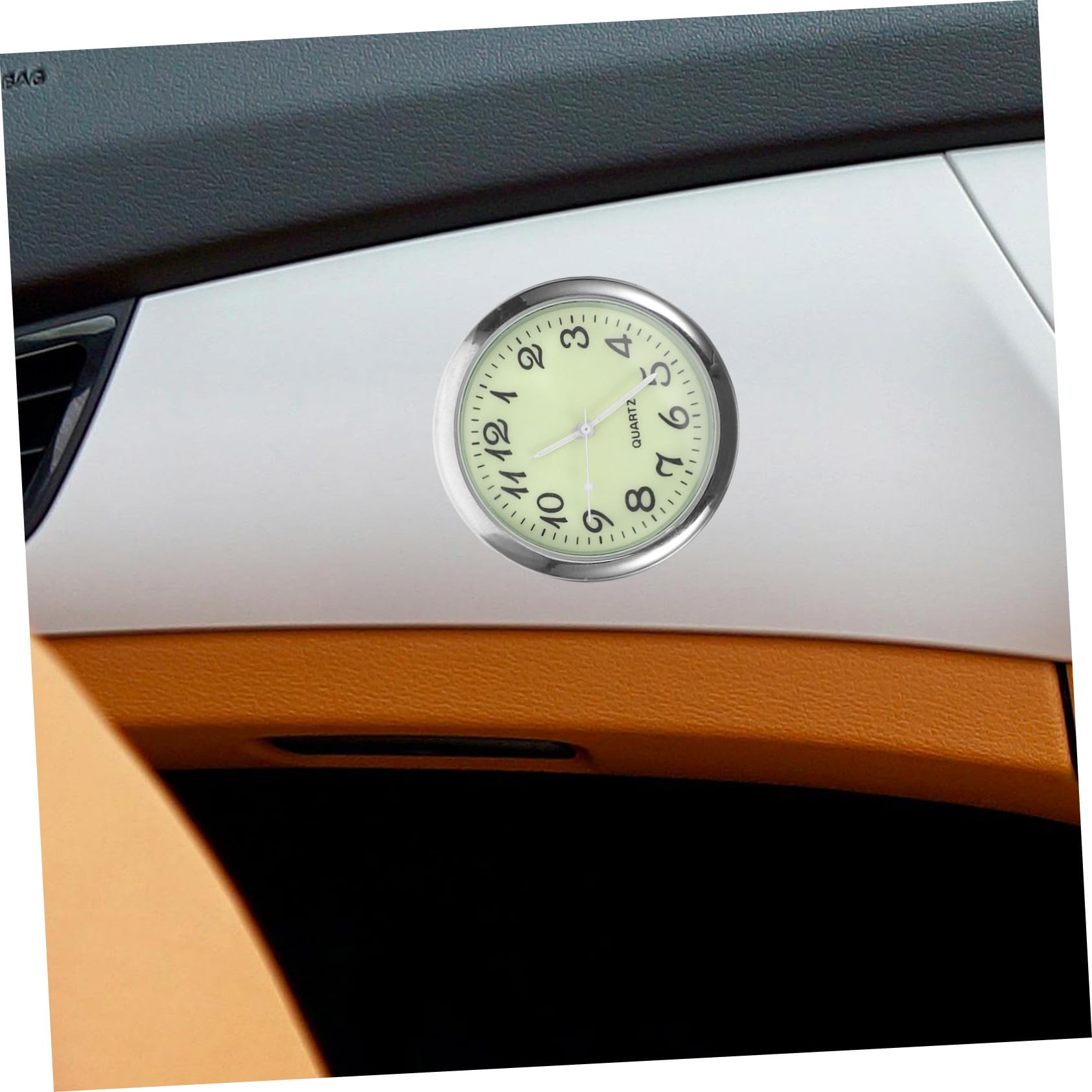 ULTECHNOVO 5piezas Reloj De Coche Digital Mini Luminoso De Función De Quartz Accesorio Práctico Para Interior De Vehículo
