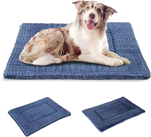 Miniatura 24 de BVAGSS XH079 - Almohadilla reversible para jaula de perro, de espuma viscoelástica, suave, cálida, lavable a máquina, colchón para perreras para