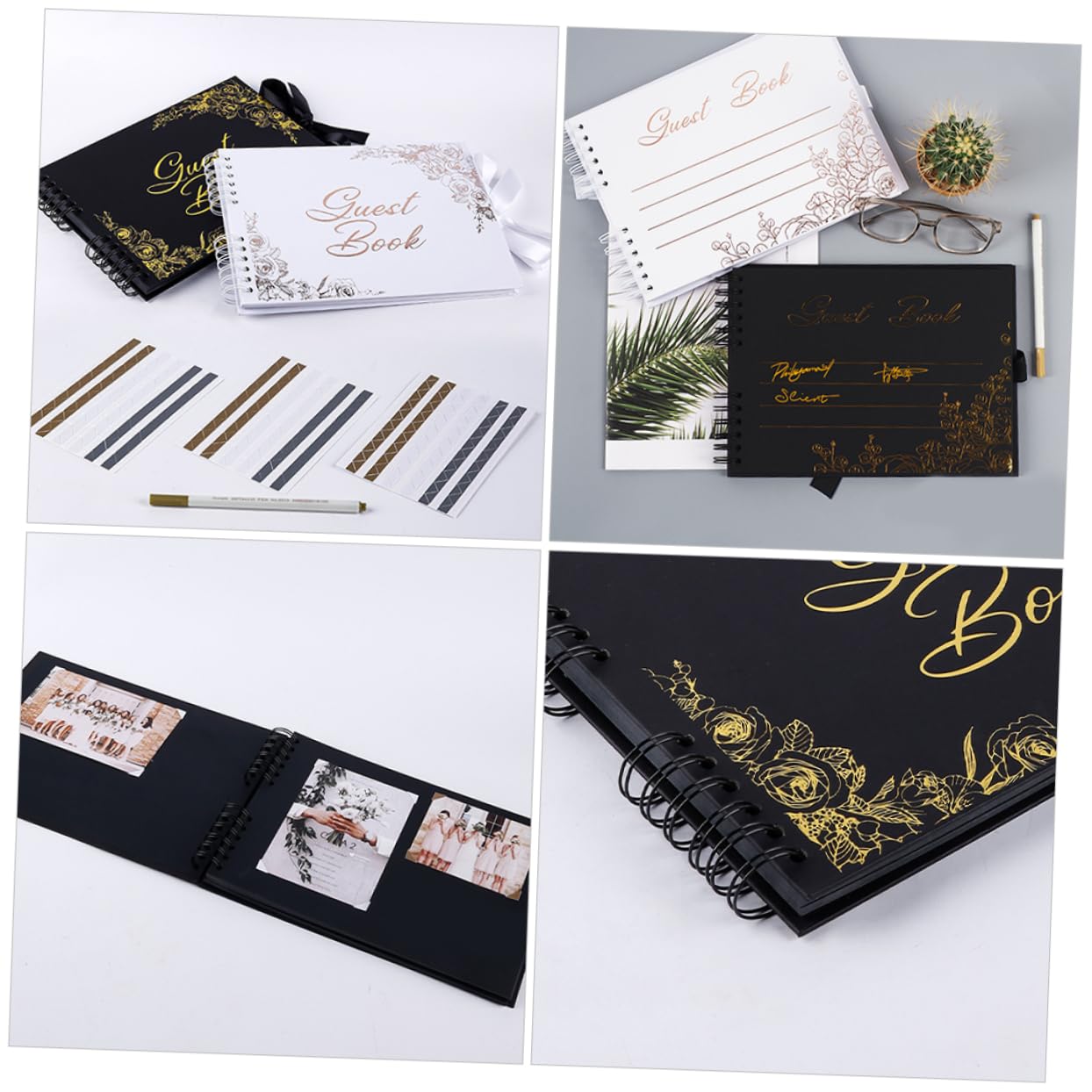 Uonlytech Libro Ospiti Matrimonio in Carta Album delle Firme per Ricevimento Libro Presenze Nozze Personalizzato per Ospiti