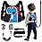 Toddler Leash-Baby Walking Safty Harness and Child Anti Lost Wrist Link for Girls/Boys Travel (Blue+Black)
