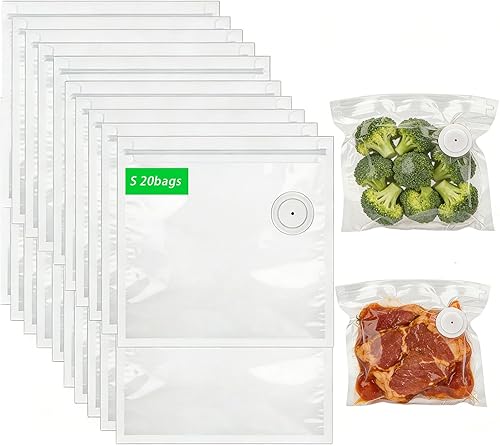 Miniatura 10 de MOMODA Sous Vide - Juego de 30 bolsas de cocina, bolsas reutilizables sin BPA con válvula de aire para cocinas Joule y Anova | Bolsas de