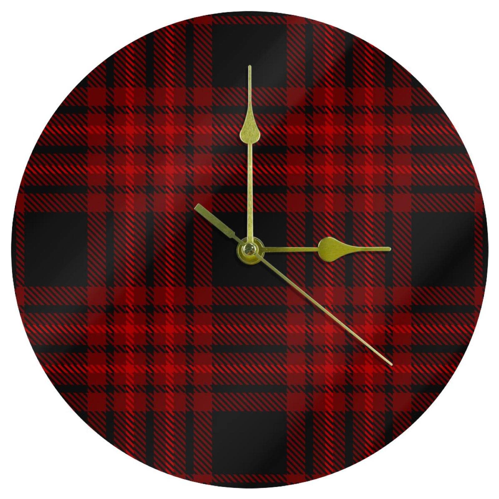 Horloge murale rouge en acrylique 24 cm silencieuse et moderne Bleck