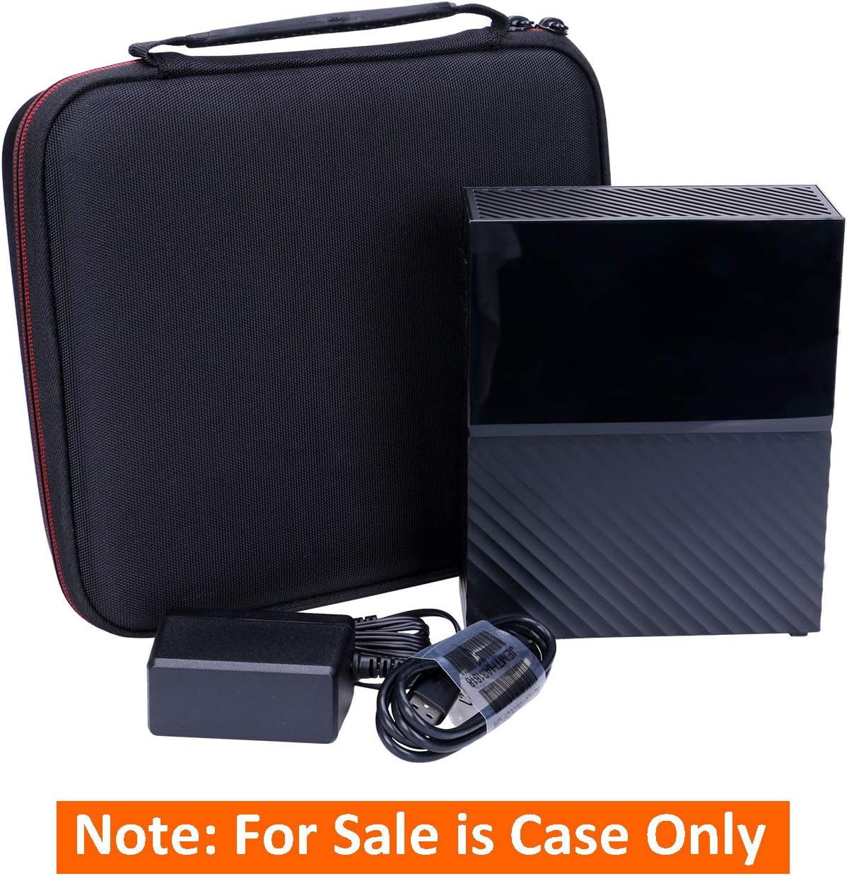 LTGEM EVA Hard Case for WD 3TB,4TB,6TB,8TB,10TB 12TB 14TB 16TB 18TB 20TB 24TB My Book Elements Desktop External Hard Drive - Travel Protective Carrying Storage Bag (Black)