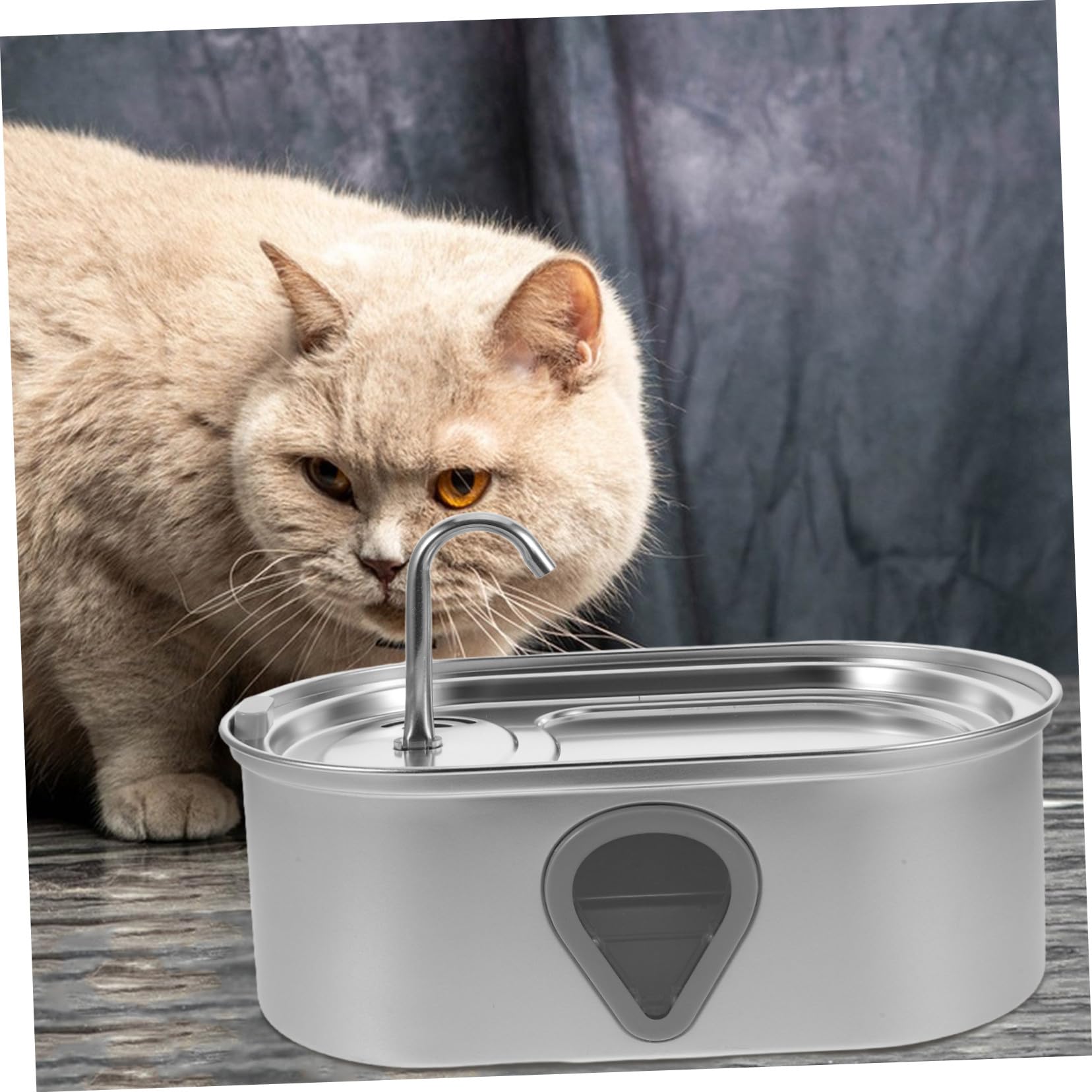 VANZACK Fuente De Agua Automática para Mascotas De Acero Inoxidable De Bebedero Automático Dispensador De Agua para Gatos y Perros Pequeños