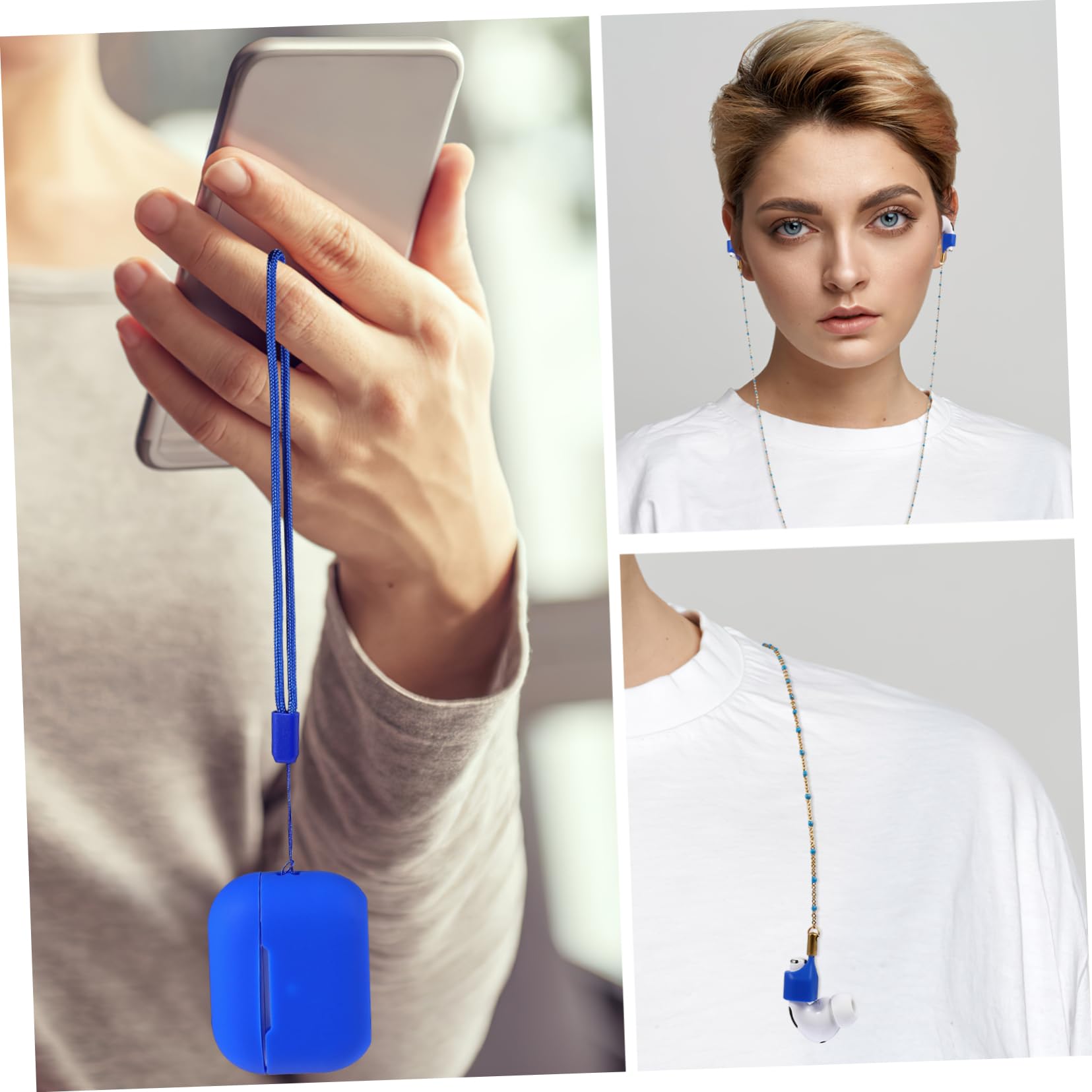 DOITOOL Estuche De Silicona para Auriculares (3 Unidades) - Cadena Magnética para Auriculares