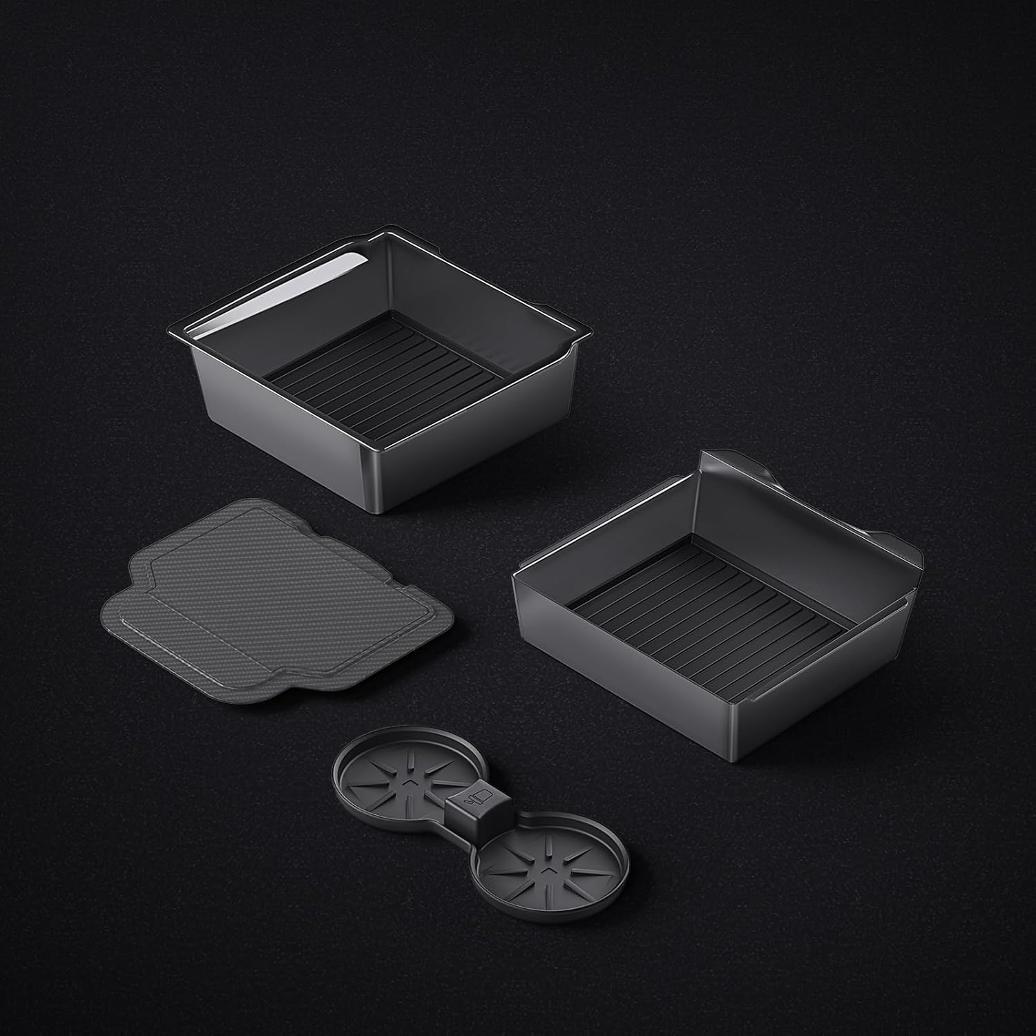 Tesla New Model Y Juniper & Model 3 Center Console Organizer (Dual-Layer Storage, Smooth Sliding) – Compatible with Model 3 (2024-2025) / New Model Y Juniper Accessories