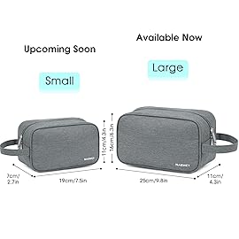 Narwey Travel Toiletry Bag for Women Traveling Dopp Kit Men Toiletries Bag Cosmetic Bag Makeup Bag Medicine Bag for Traveling (Grey)