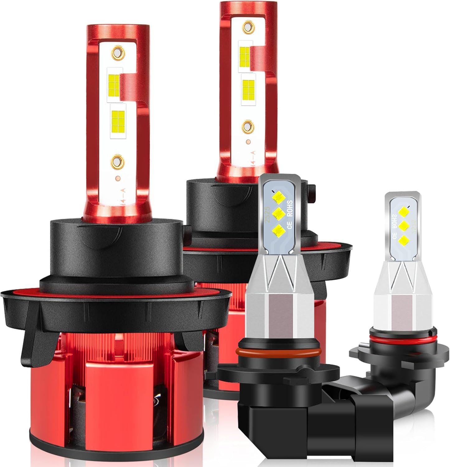 For Ford Explorer 2006 2007 2008 2009 2010 Light Bulbs, 800% Brightness Hi and Lo Beam+Fog Light Bulbs, Superfocused Beam Mode, 6500K White, 36000LM Super Bright, Plug and Play, 4PCS