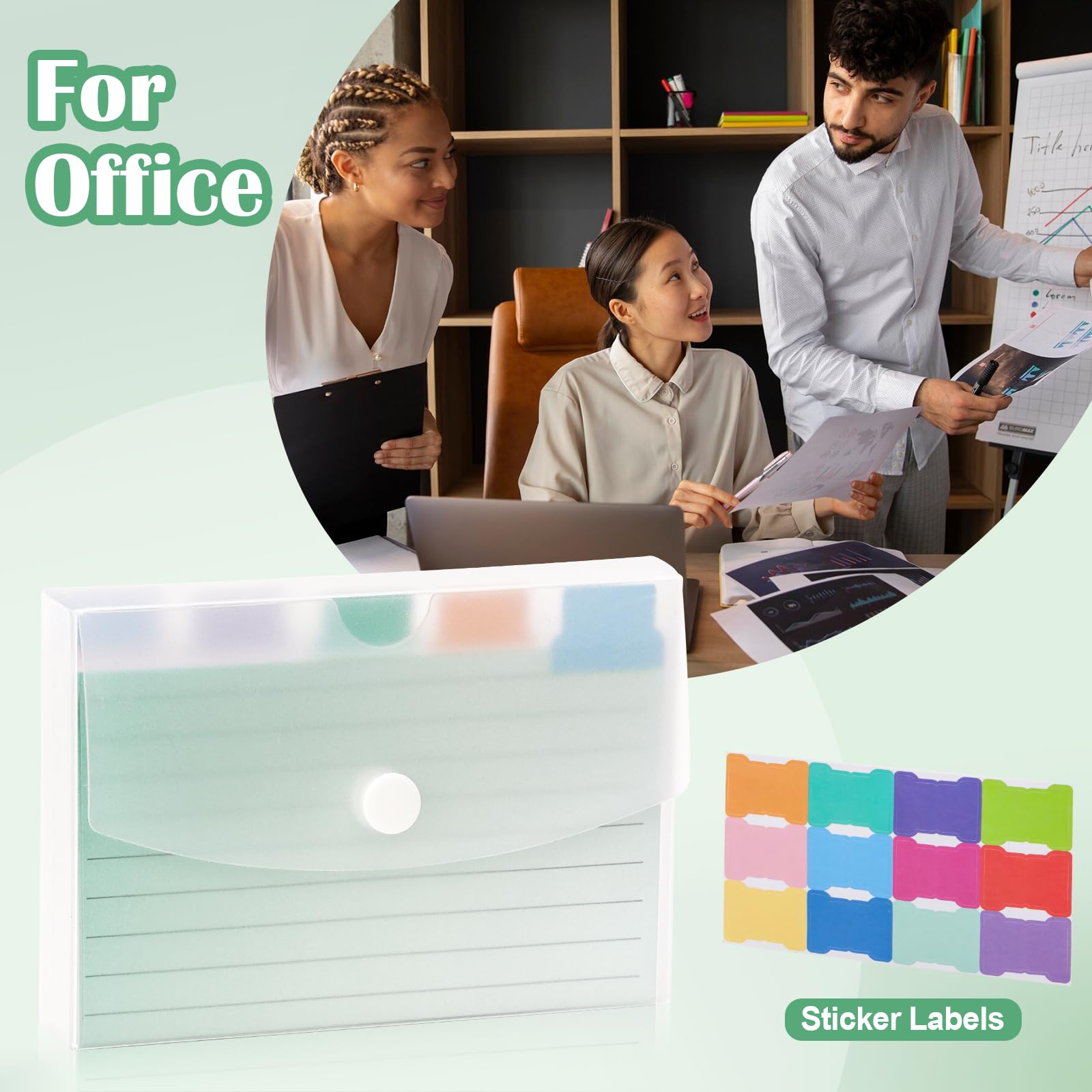 Juego de 300 organizadores de tarjetas de índice, estuche para tarjetas de índice en blanco, tarjetas de índice de plástico transparente, tarjetas de estudio, divisores de pestañas, tarjetas de notas