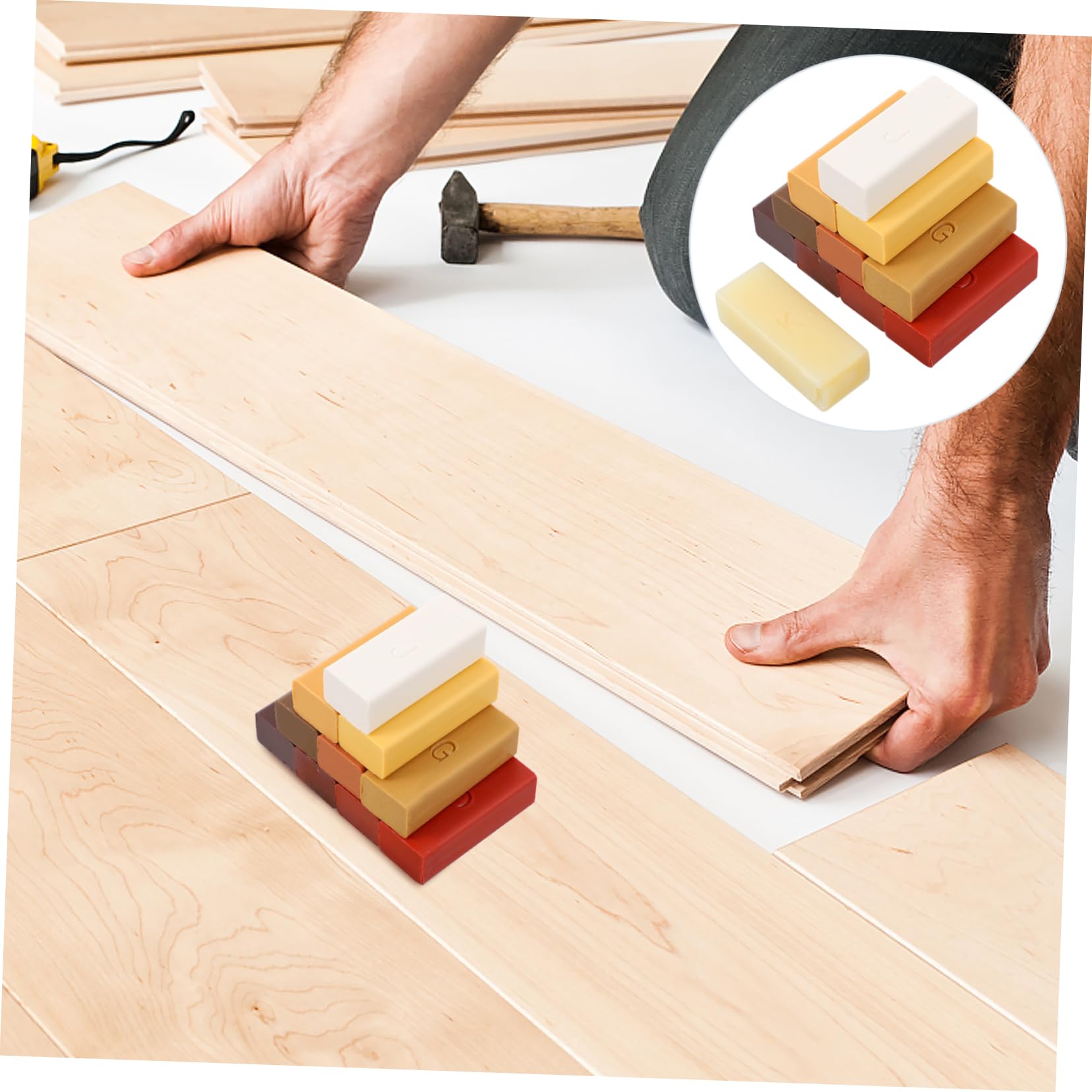 PACKOVE Set di Cera Para Riparazione Parquet e Mobili in Paraffina, Asciugatura Rapida, Copre Imperfezioni, per Graffi e Ritocchi