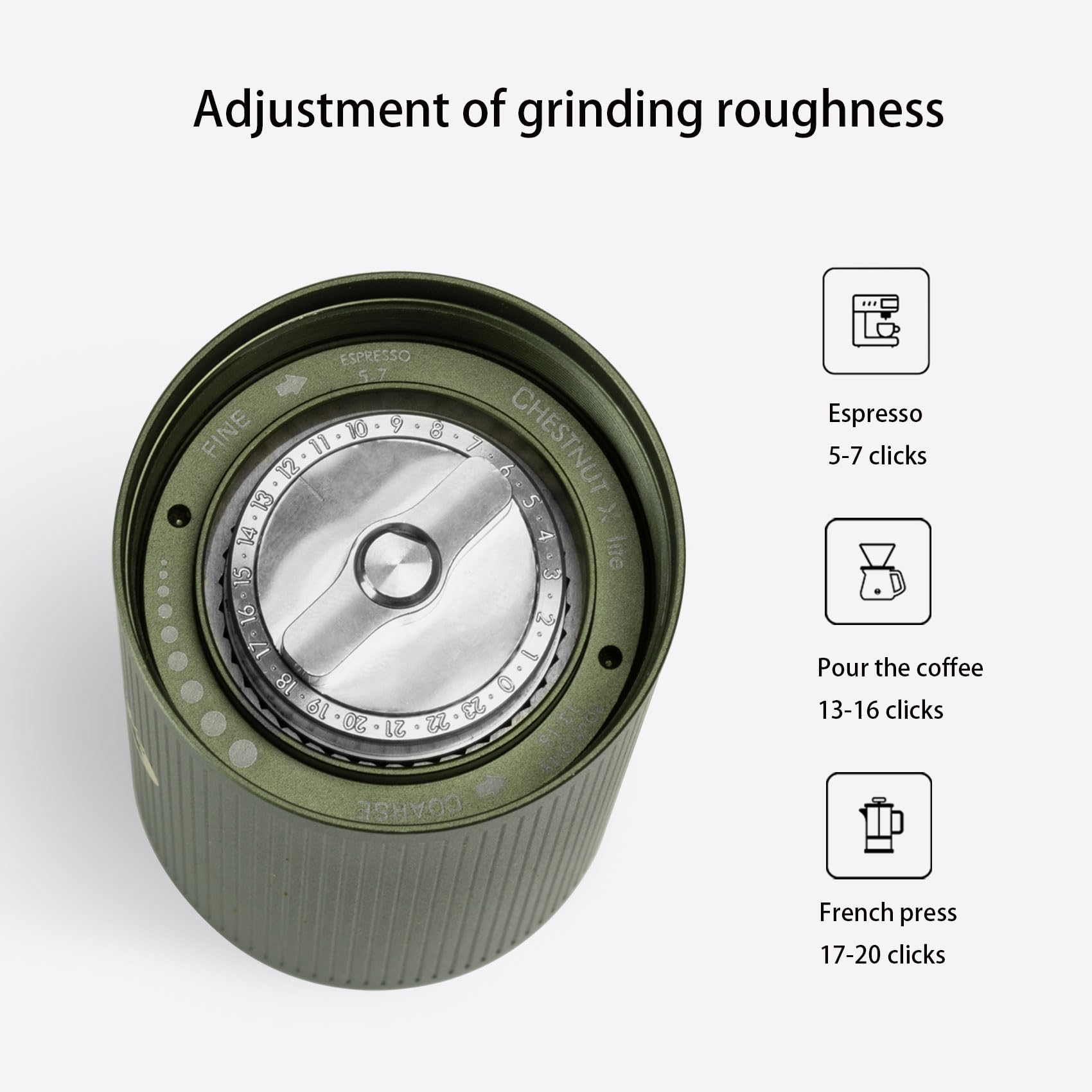 Amazon.com: TIMEMORE Manual Coffee Grinder Chestnut Xlite Capacity