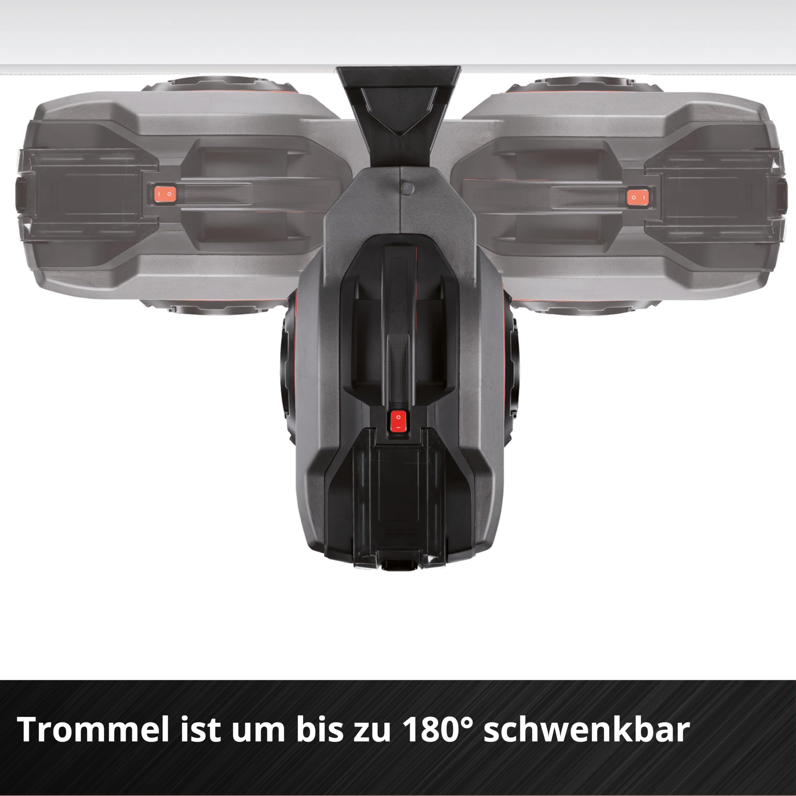 Einhell Akku-Schlauchtrommel GE-HR 18/30-1 Li-Solo Power X-Change (18 V, automatische Schlauchaufwicklung, bis zu 180° schwenkbar, Wandhalterung, 30 m Gartenschlauch & -spritze, ohne Akku)