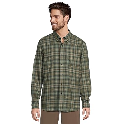 L.L.Bean Scotch Plaid Flannel Shirt Traditional Fit Men