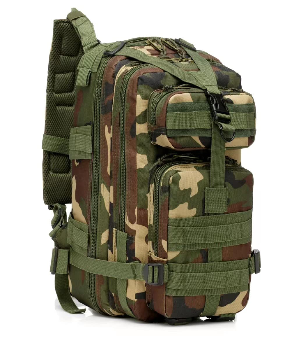 Military Style Hiking Backpack (Army Woodland)
