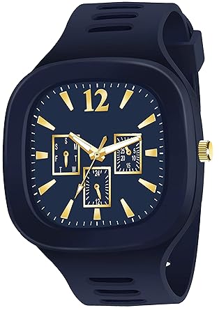 Casera Square Multi DIAL Analog Silicon Strap ADDI Stylish Designer Analog Watch - for Boys