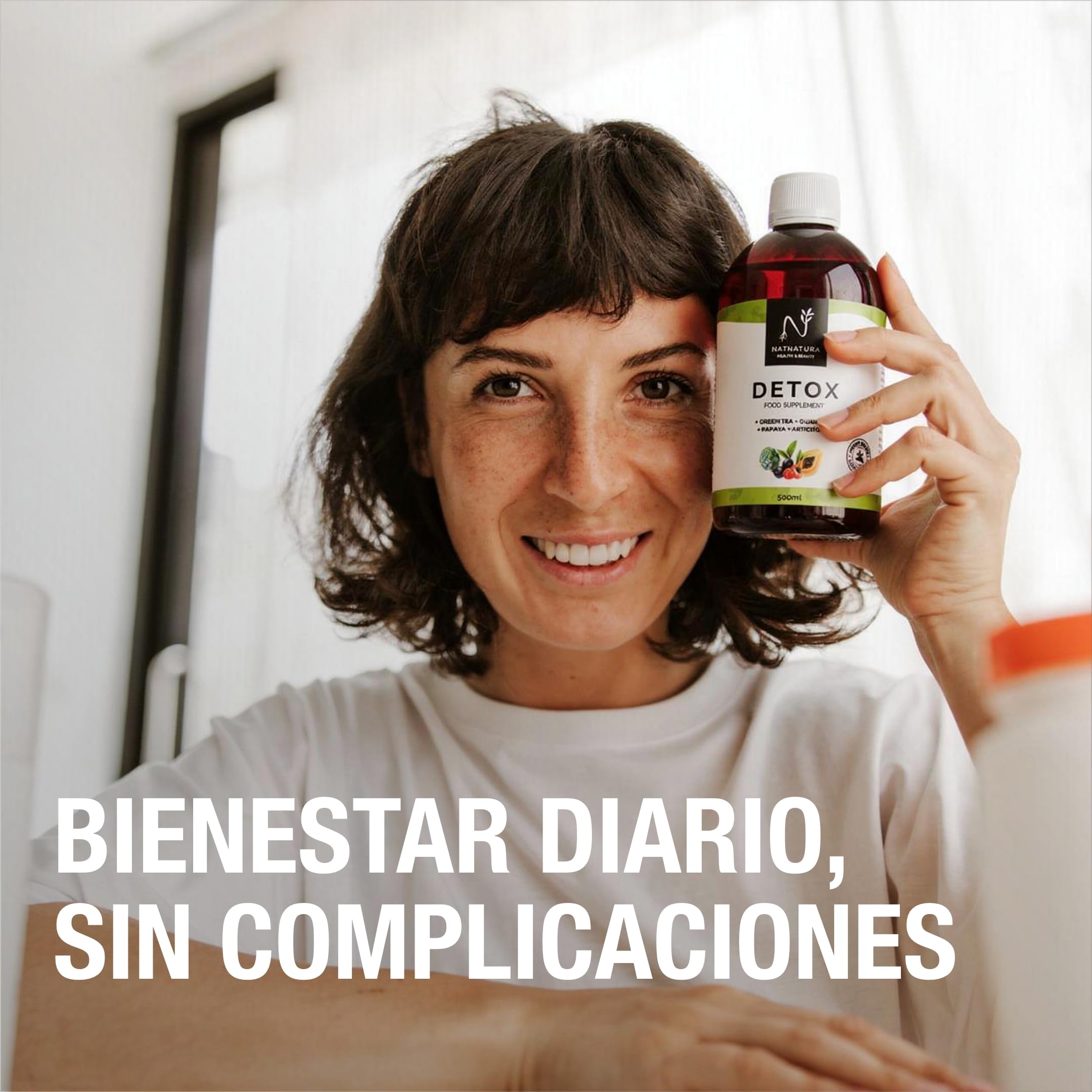 Detox Jarabe con extractos de plantas 500 ml | Sabor frutos rojos | Complemento alimenticio líquido | Vegano y sin gluten | Natnatura Health & Beauty