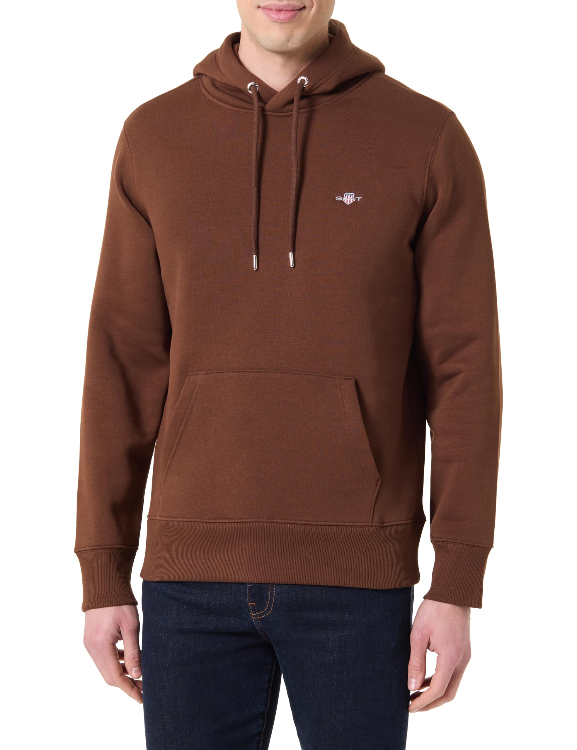 GANT REG Shield Hoodie, Mahogany Brown, XXL