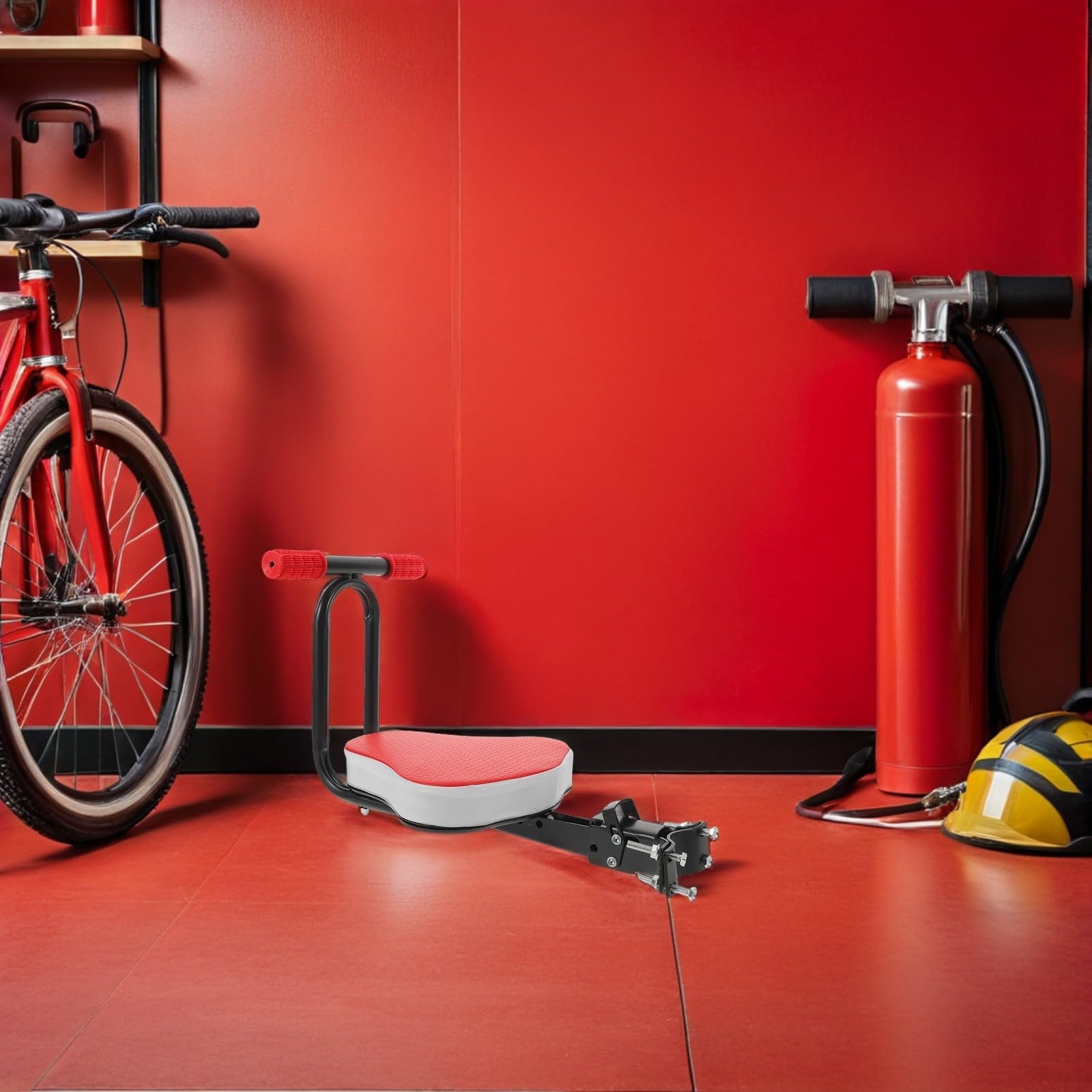 Seggio Anteriore per Bici per Bambini per Bici Adulti 55lbs | Montaggio Manubrio, Metallo e Cuoio, Adatto 2-7 Anni, Supporto Fino a 55lbs