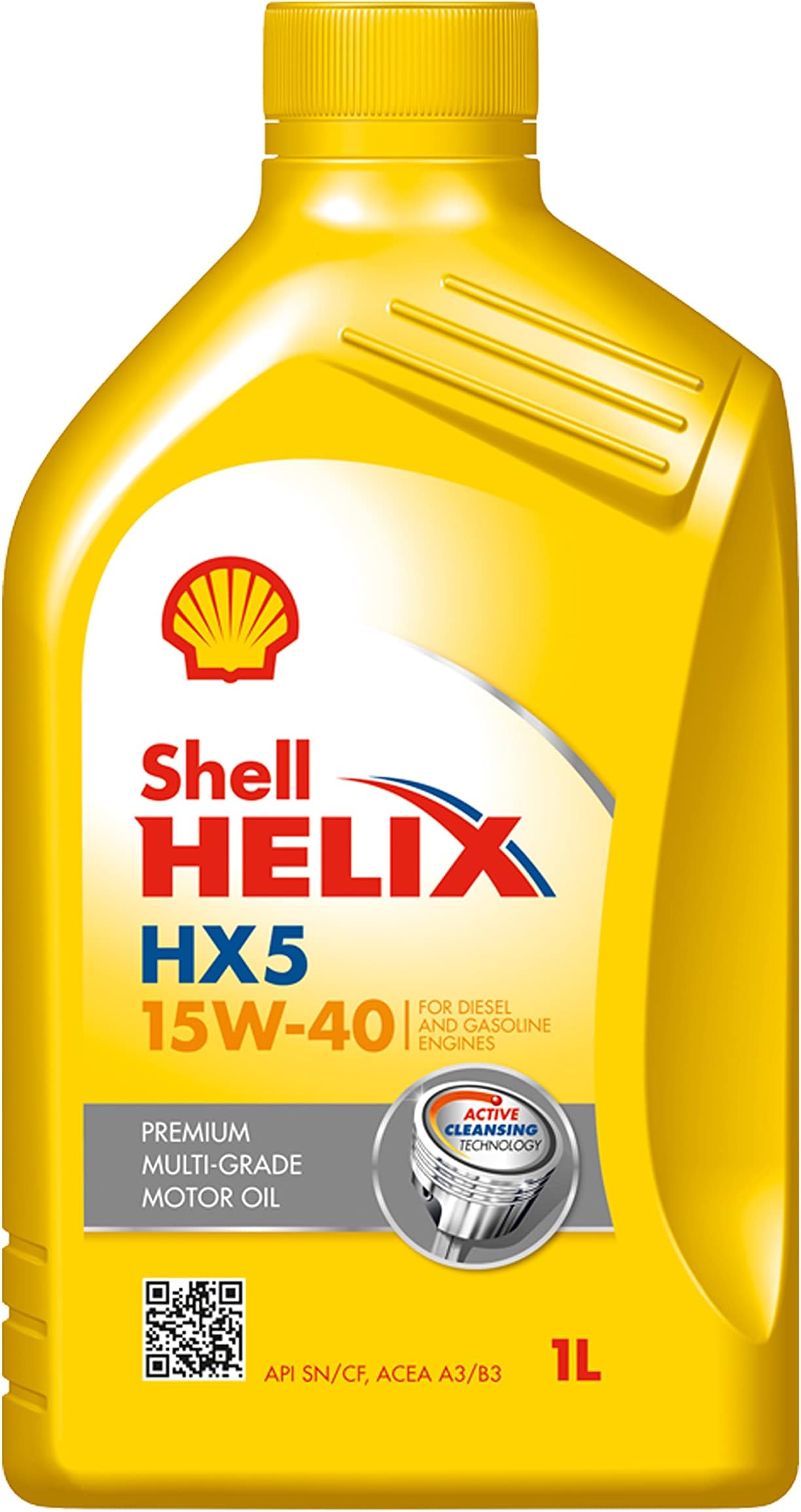 Shell Helix HX5 15W-40 API SN Premium Mineral Engine Oil for Diesel and Petrol Cars (1 L)