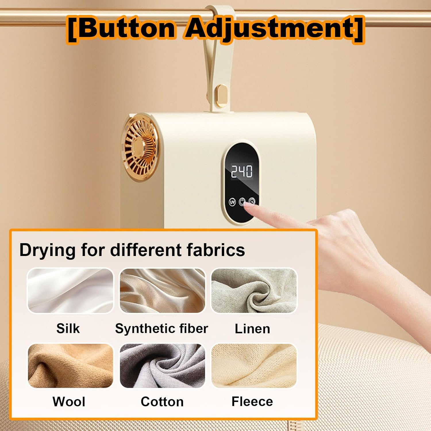 Portable Foldable Clothes Dryer, Mini Electric Laundry Dryer with 30-240Min Timer, 360° Hot Air for Apartment, Dorm, Travel, Hotel