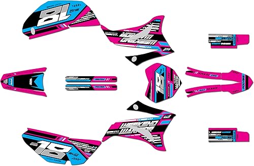 Miniatura 7 de Kalair GFX Kit de gráficos para Yamaha TTR 125 (2008-2023) Warrior Series Teal 16 Mil - Calcomanías de motocicleta Dirt Pit Bike, calcomanía