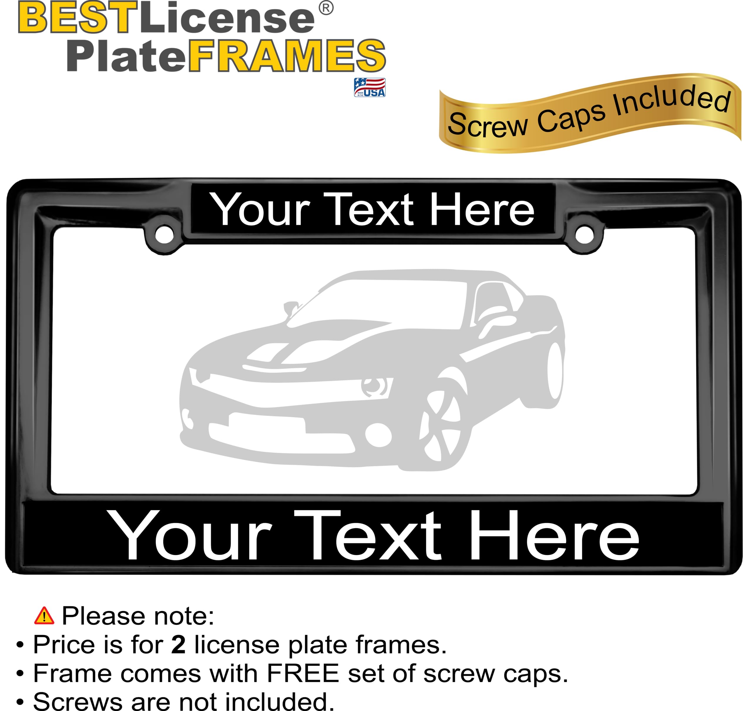 Custom Personalized Heavy Duty Metal Laser Engraved Car License Plate Frame wit - Picture 4 of 113