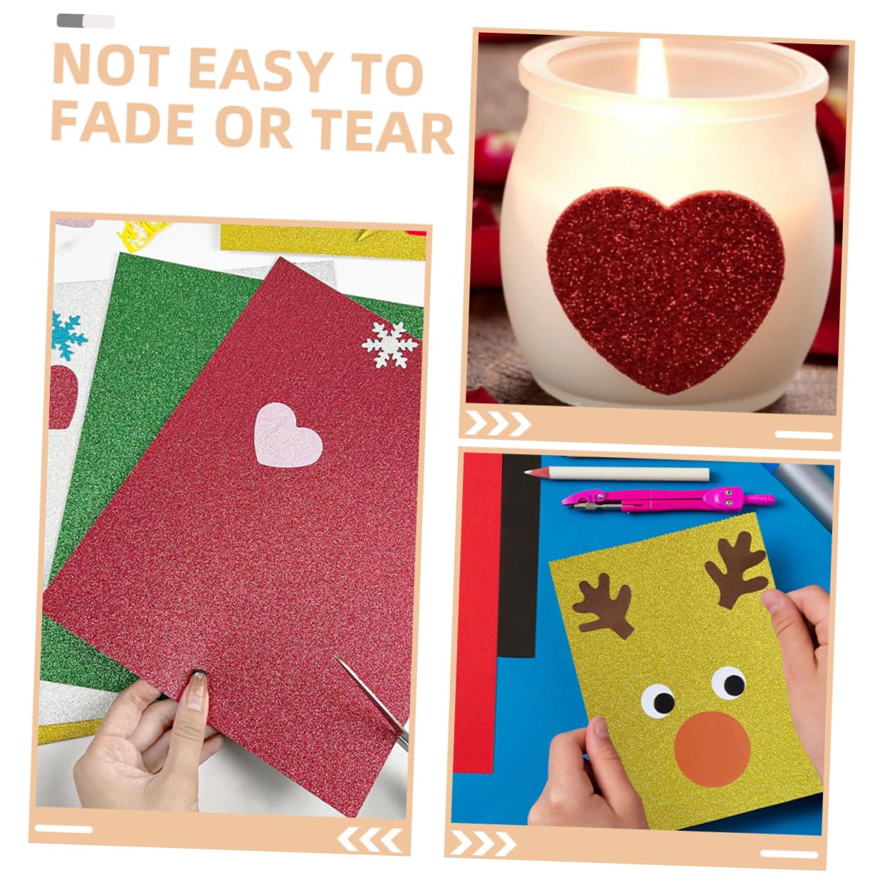 HOMSFOU Carta Cartoncino Glitterato A4 50 Pezzi Carta Lucida Materiale per Scrapbooking e Creazione Biglietti