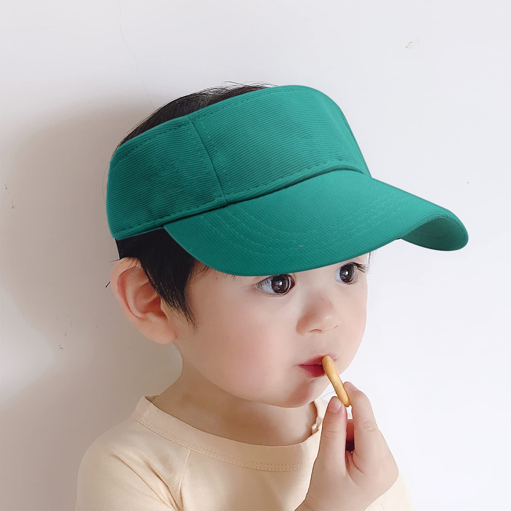 Gorra de visera para niños de algodón ajustable Azul Talla única