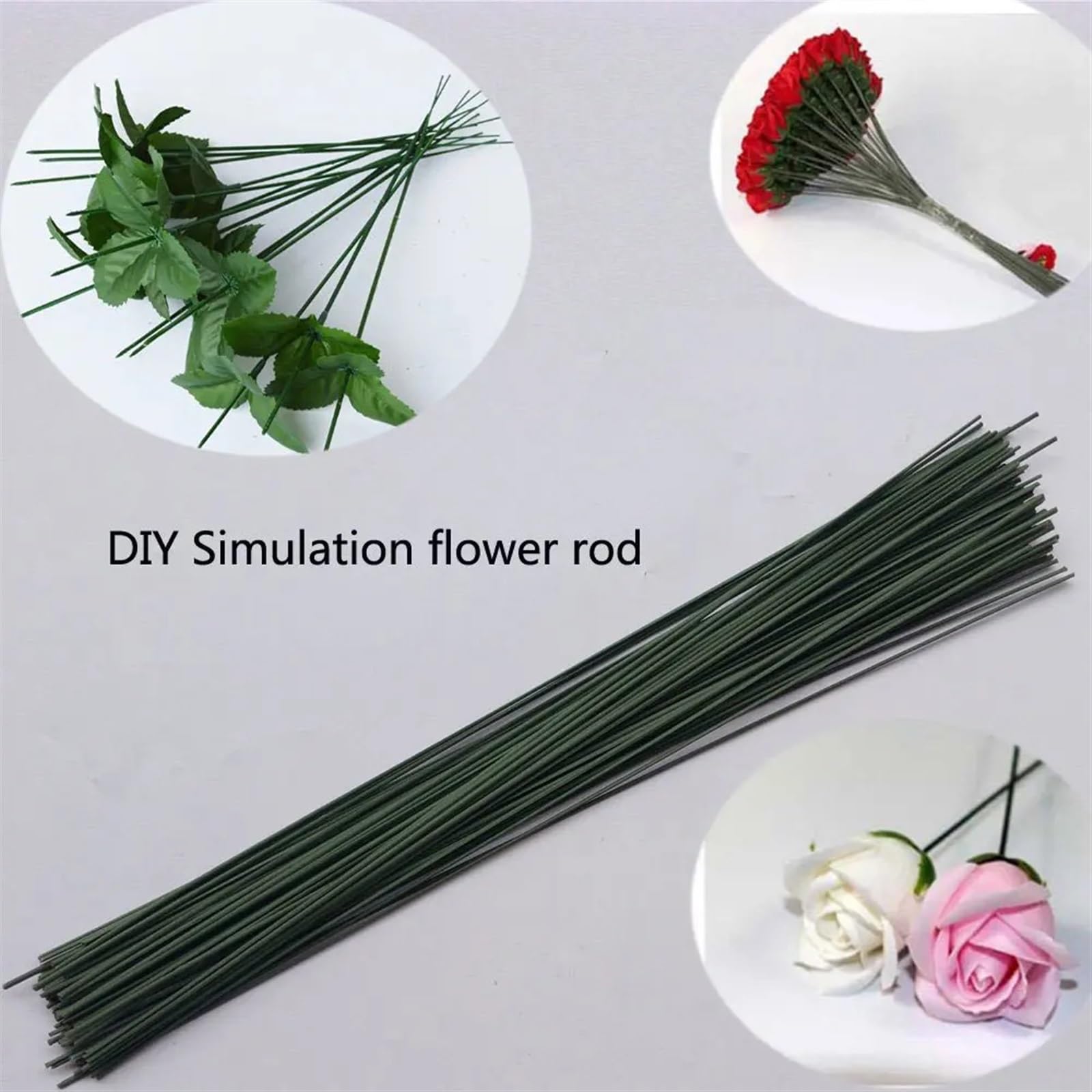 Gerbera, 1 polyester bloem ( 12 cm, H. 4 cm), groene plastic steel, geen blad, 64 cm - Top Art Kunstbloemen kunstplanten