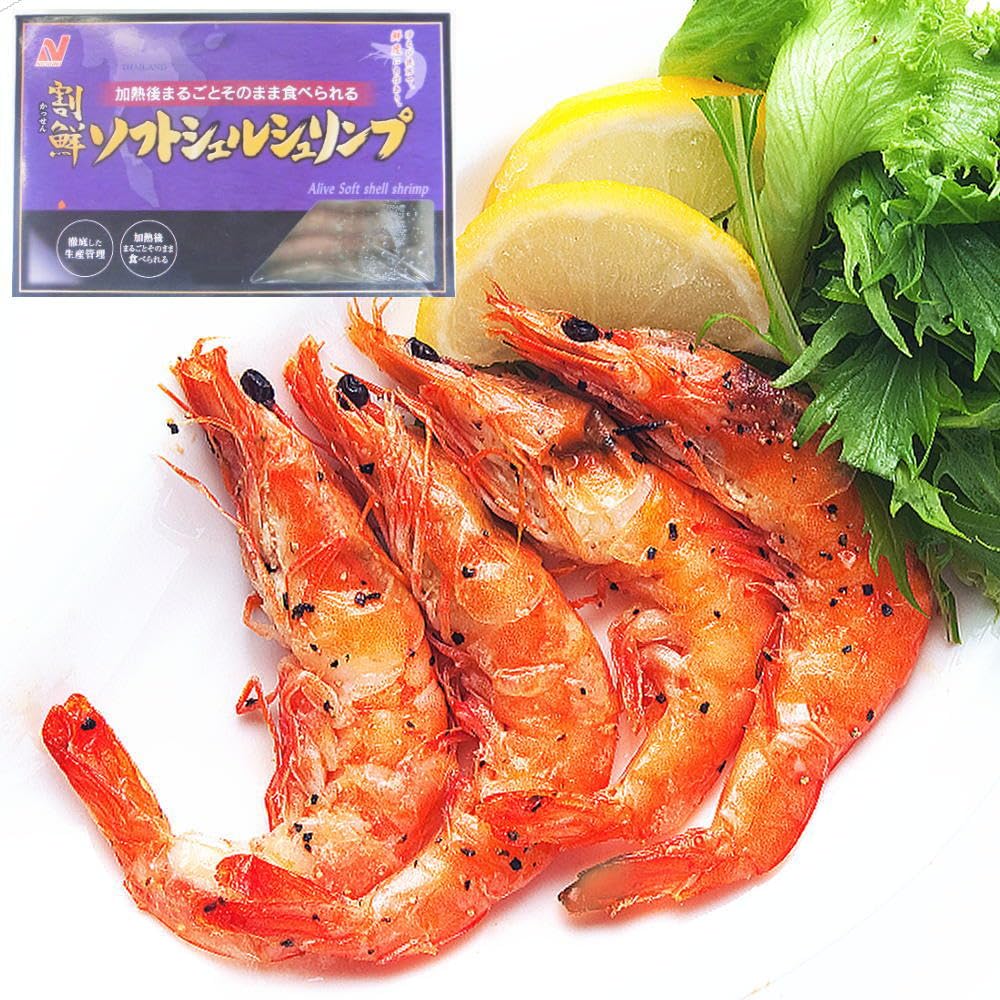Amazon.co.jp: 割鮮 ソフトシェルシュリンプ Mサイズ 30尾入 400g
