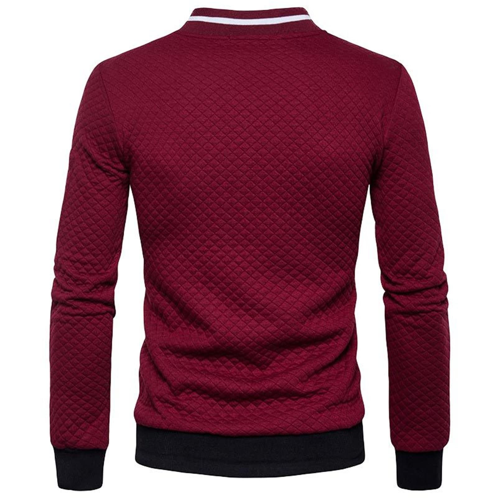 Maiyifu-GJ Men's Lightweight Windproof Bomber Jacket Slim Fit Jacquard Full Zip Softshell Coat Sport Breathable Windbreaker (Red,Small)