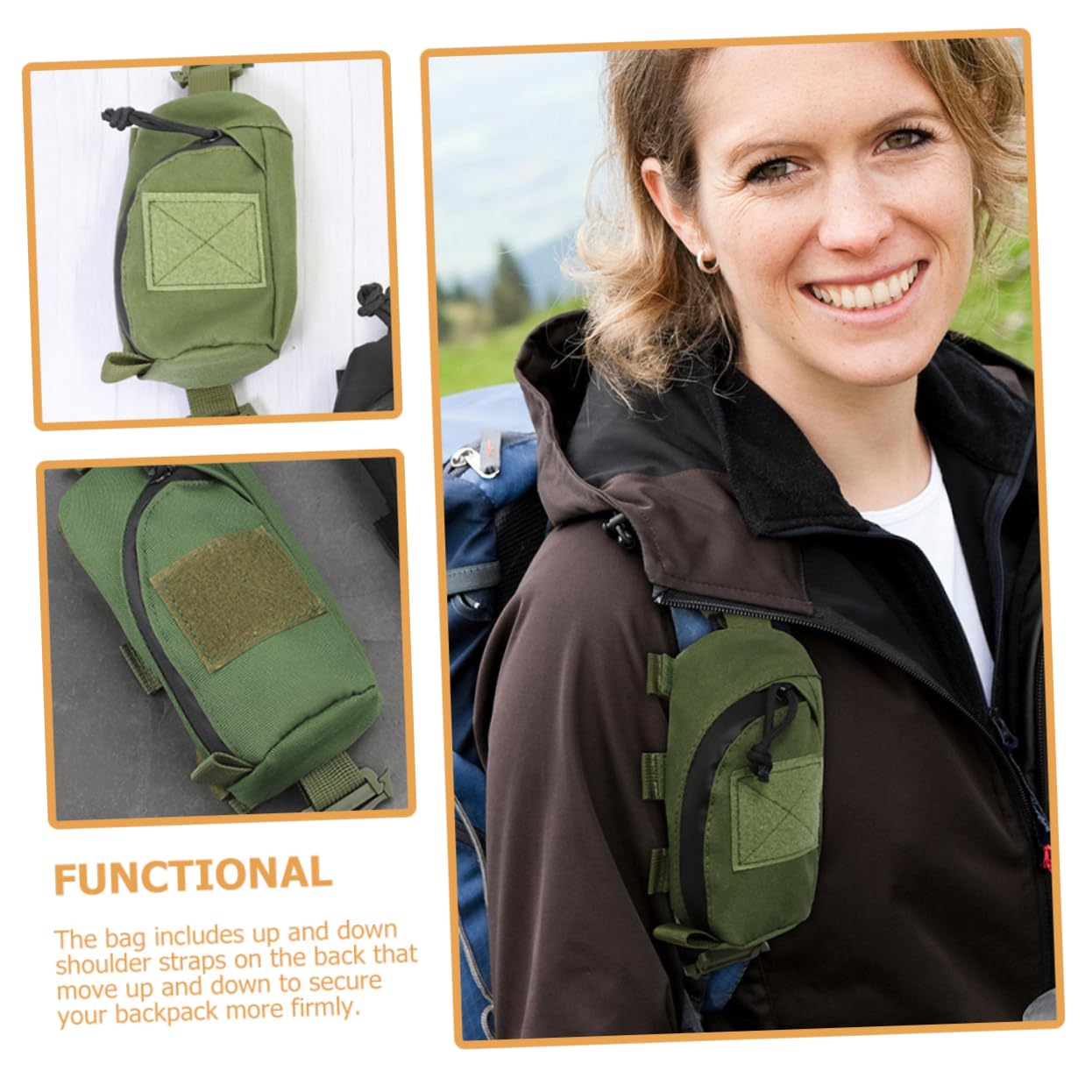 SUPVOX 3 Pz Borsa a Tracolla a Tracolla Zaino Kit Medico Pacchetti Di Medicinali Da Viaggio Custodia Borsa Per Allattamento Da Viaggio Borsa Green Panno Oxford