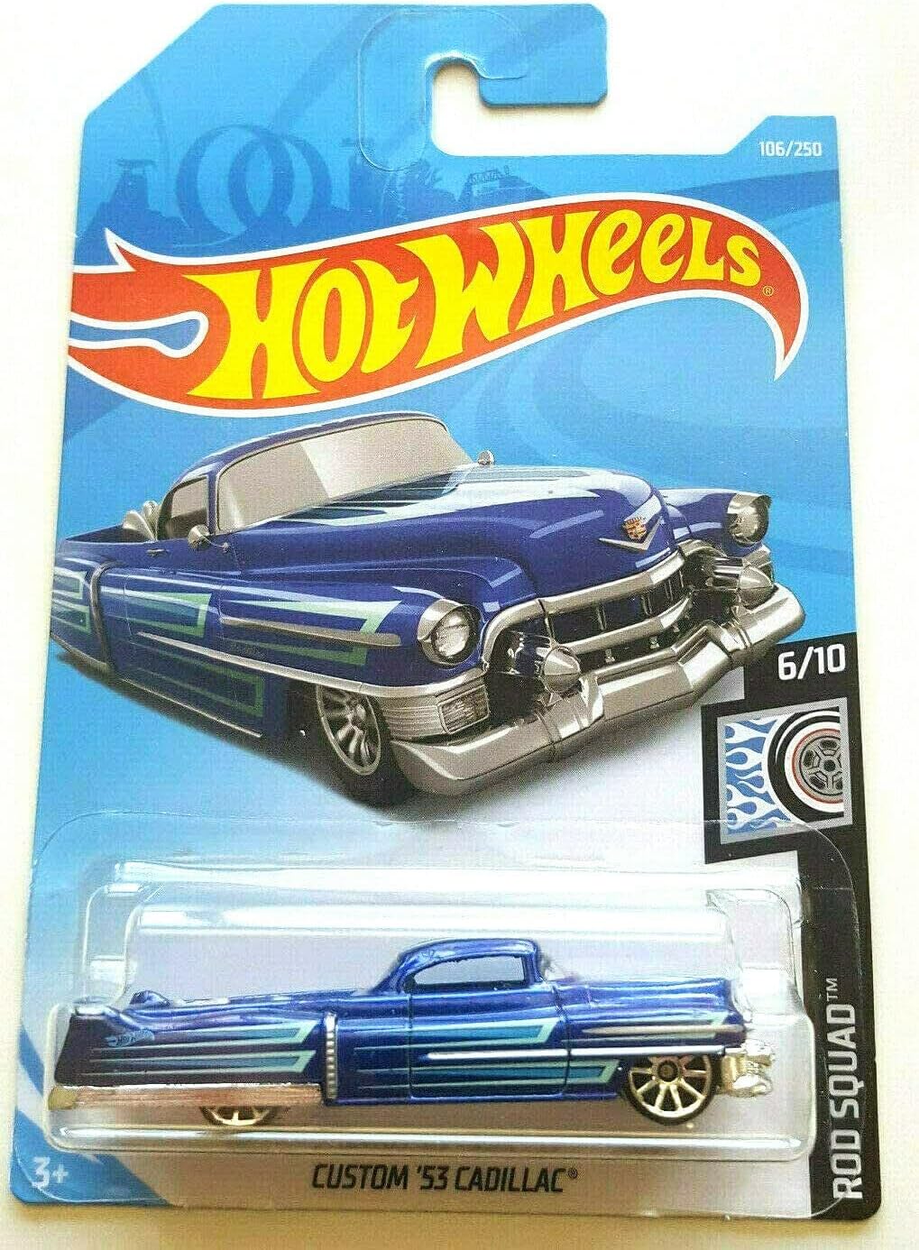 DieCast Hot Wheels Custom '53 Cadillacs - Rod Squad 6/10 [Blue] 106/250