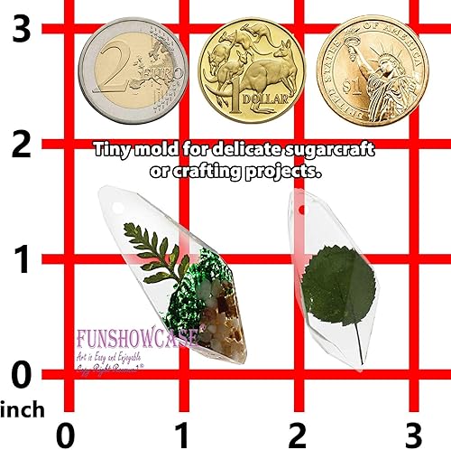 Miniatura 6 de Funshowcase Bandejas largas de silicona con gemas de cuarzo para manualidades, resina epoxi, jabón, fabricación de joyas, con agujero de 2 pulgadas