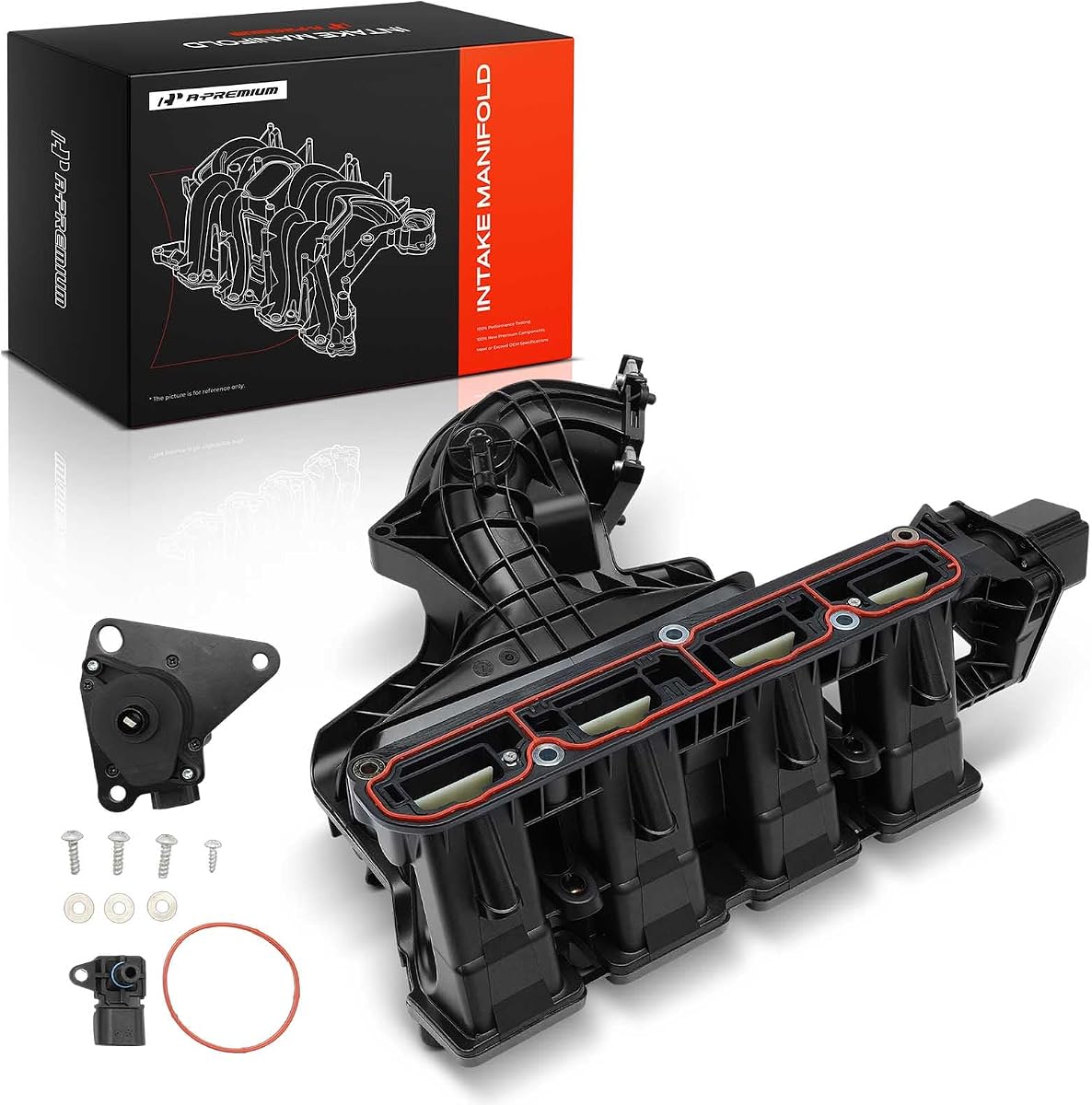 Colector de admisión A-Premium con sensor compatible con Chrysler, Dodge, Jeep | Para Chrysler Sebring 2007-2009 y Dodge Avenger 2008-2010, Caliber 2007-2012, Journey 2009-2010 y Jeep Compass Patriot 07-17.