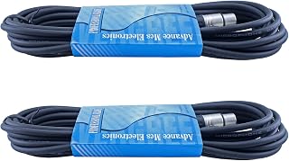 2 Pack of 35 Ft Low Z Male to Female 3 Pin XLR Mic Microphone Cable