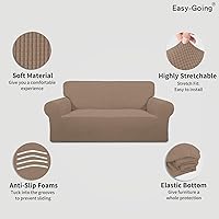 Vista 151 de Easy-Going - Funda elástica para sofá, 1 pieza, protector de muebles, suave, con parte inferior elástica, para niños, tela de jacquard de poliéster