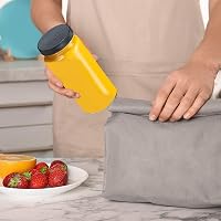 OAMCEG 8 db 500 ml Üveg Palack Szett - Juice Üvegek PP Fedéllel és Szívószálakkal, Mosogatógépben Mosható, Hűtőben Tárolható, Smoothie-hoz é 7