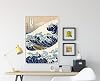 Papel Texturizado - Katsushika Hokusai - La Gran Ola Tríptico - 1 de 3 - Impresión de Arte, Póster, Pintura, Foto, Decoración de Pared - Japón, Ukiyo-e, Océano, Azul, Arte - Tamaño: 6 x 4 Pulgadas 5