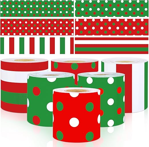 198Ft Christmas Bulletin Board Borders 6 Rolls Red Green