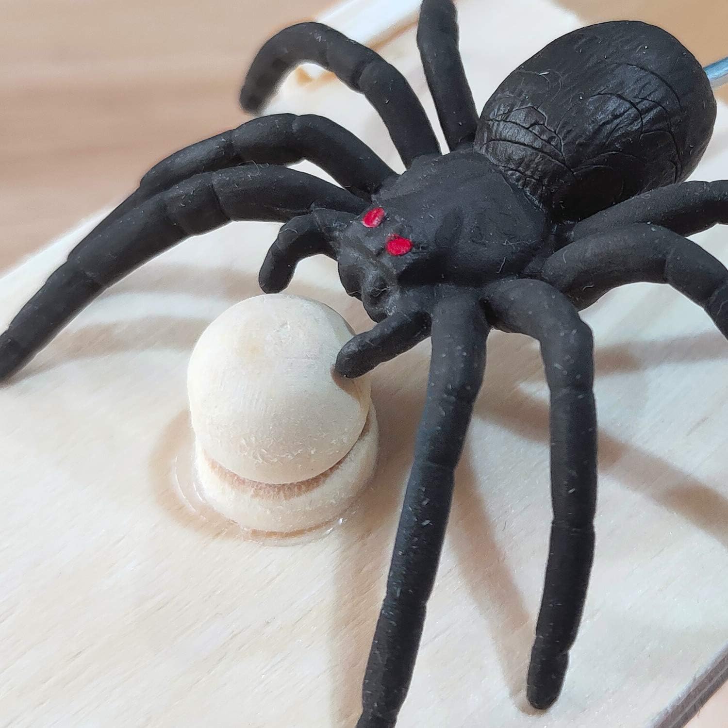 GIIOASA Fun Spider Money Surprise Box,Rubber Spider Prank Box,Handcrafted Spider in Box Prank