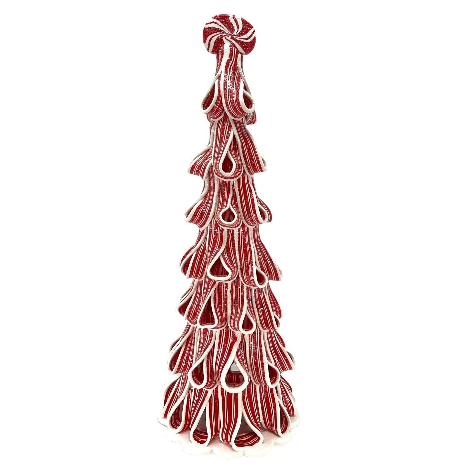 Gerson 2151020 Clay Dough Candy Cane Ribbon Tree, 13.5