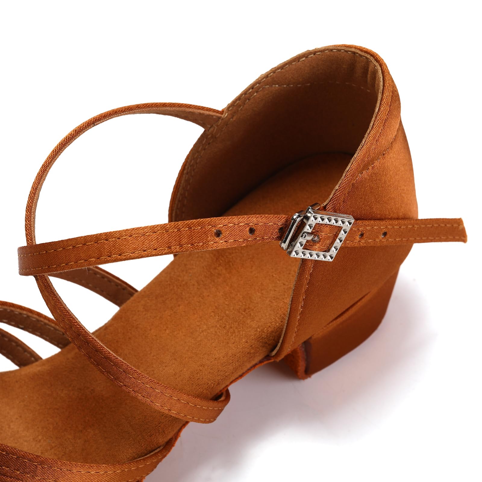 SWDZM Scarpe da Ballo Latino Americano Bambina&Donna Scarpe da Ballo Salsa Bambina con Tacco Basso