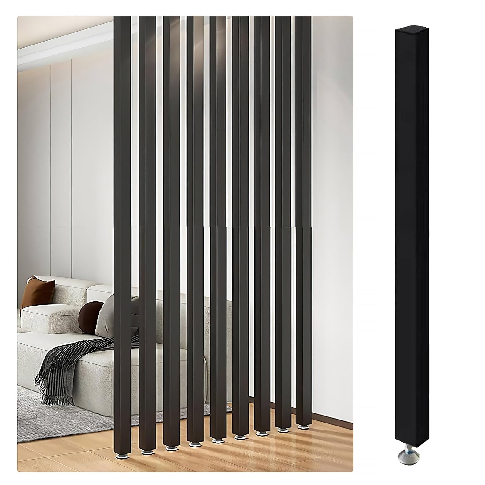 Room Divider,Room Partition,Freestanding Wooden Partition,or Restaurants, Offices, and Decor Simple Modern Entrance Restaurant Office Decor Column(7-pcs,190cm/74.8in/6.23ft)
