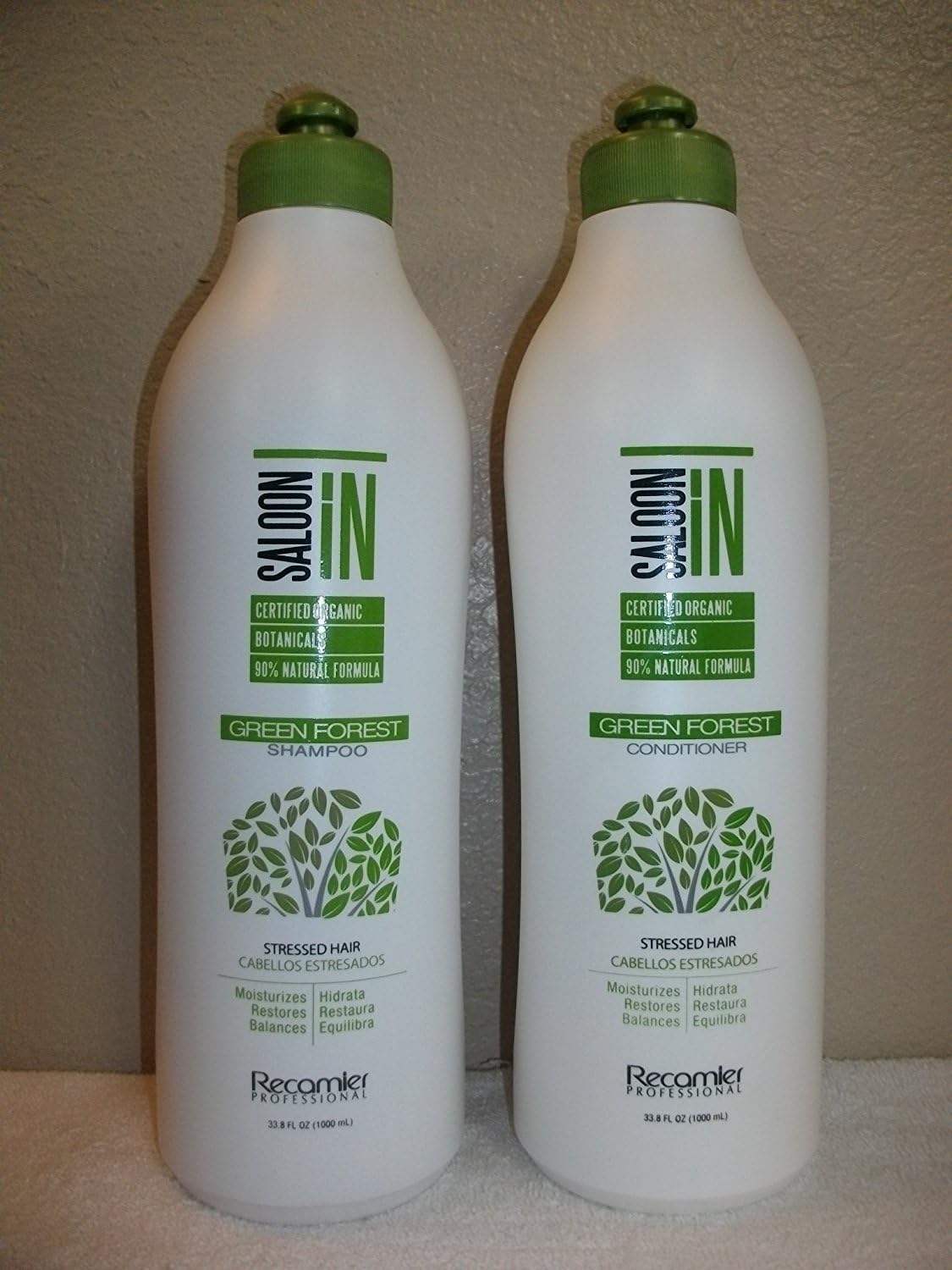 NEW Saloon in Certified Organic Green Forest Shampoo & Conditioner 33.8 Oz