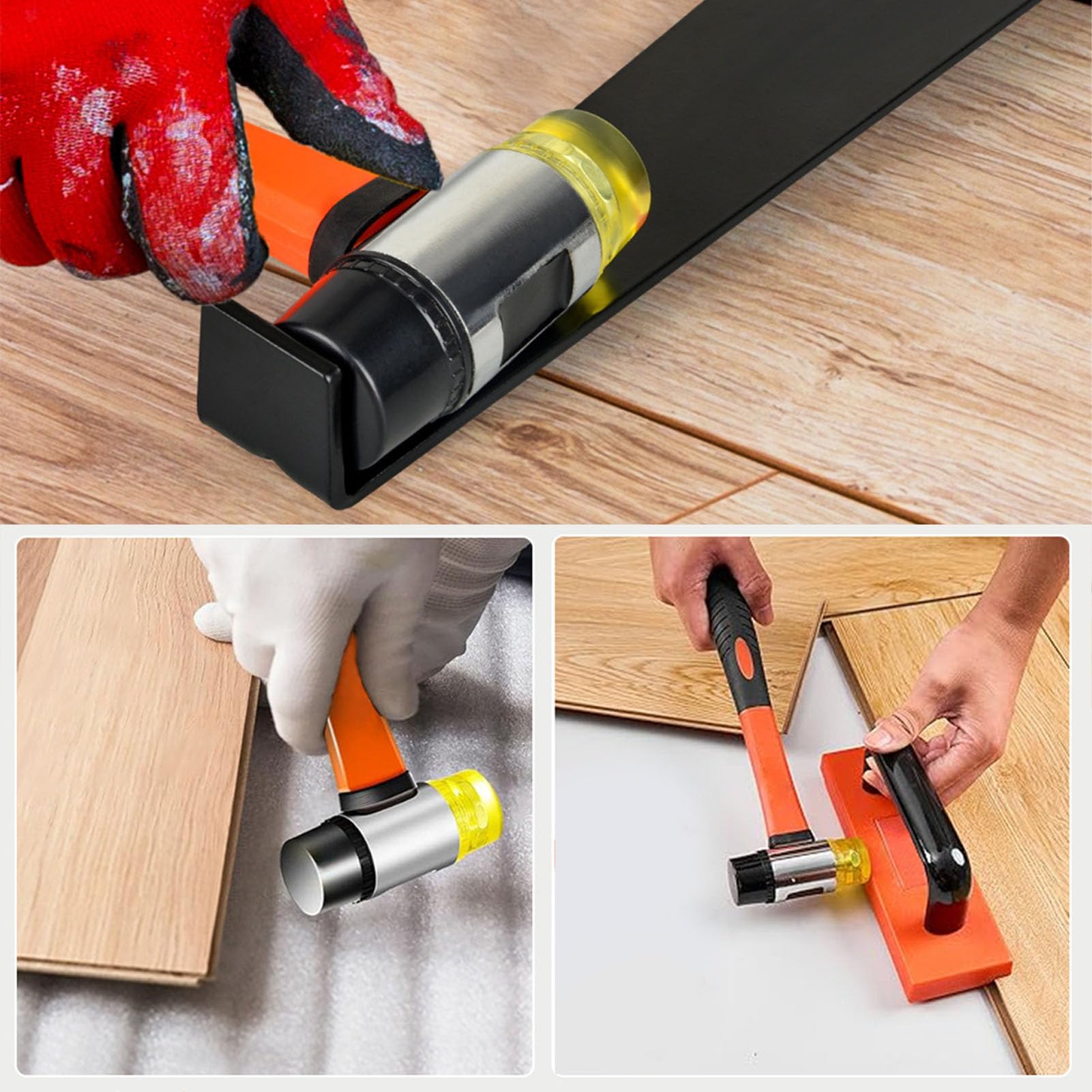 Omabeta Set di Attrezzi per Pavimenti in Laminato con Martello Bifacciale