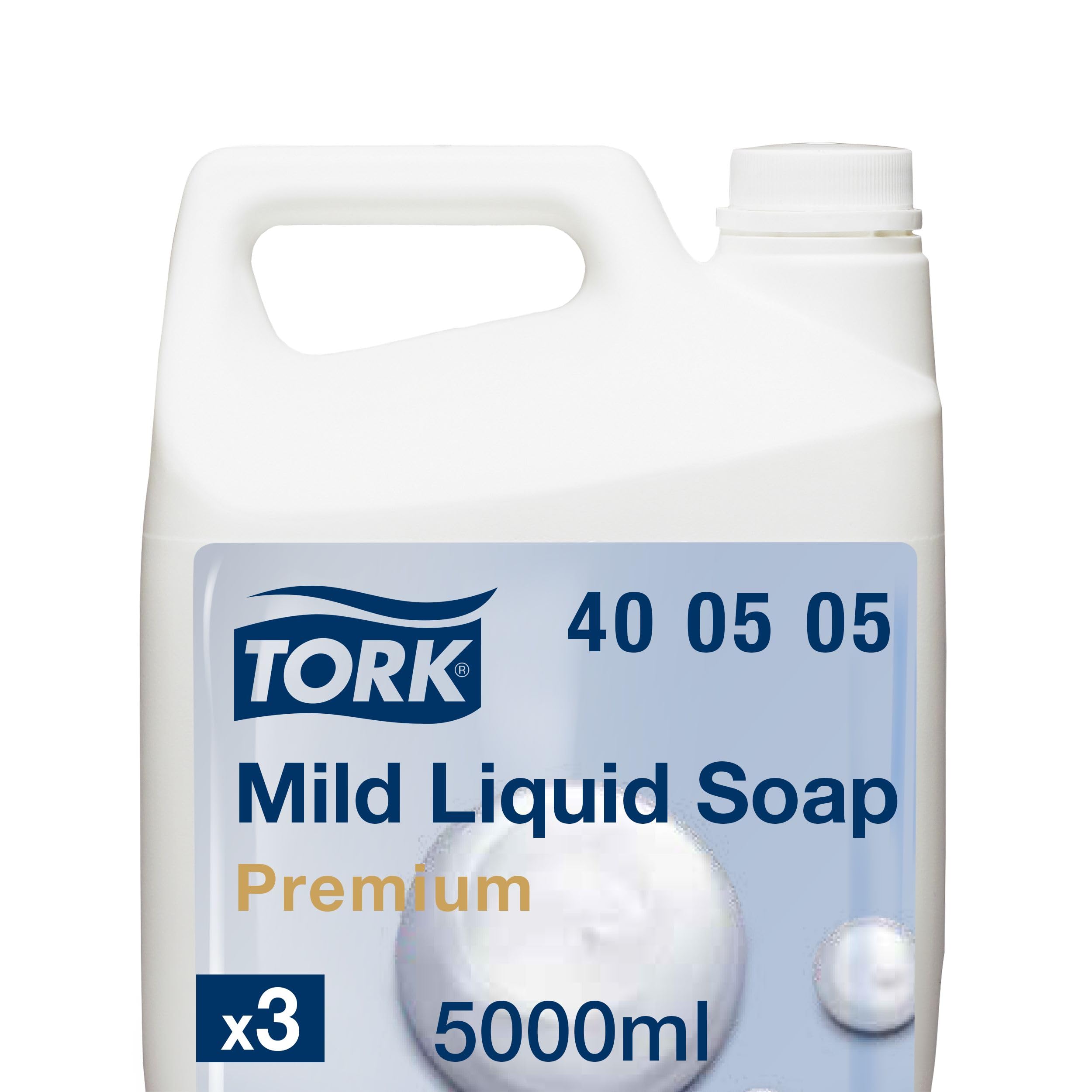 Tork Jabón Líquido Suavemente Perfumado Amarillo Claro, Dermatológicamente Probado 3 × 5.000 ml, 400505