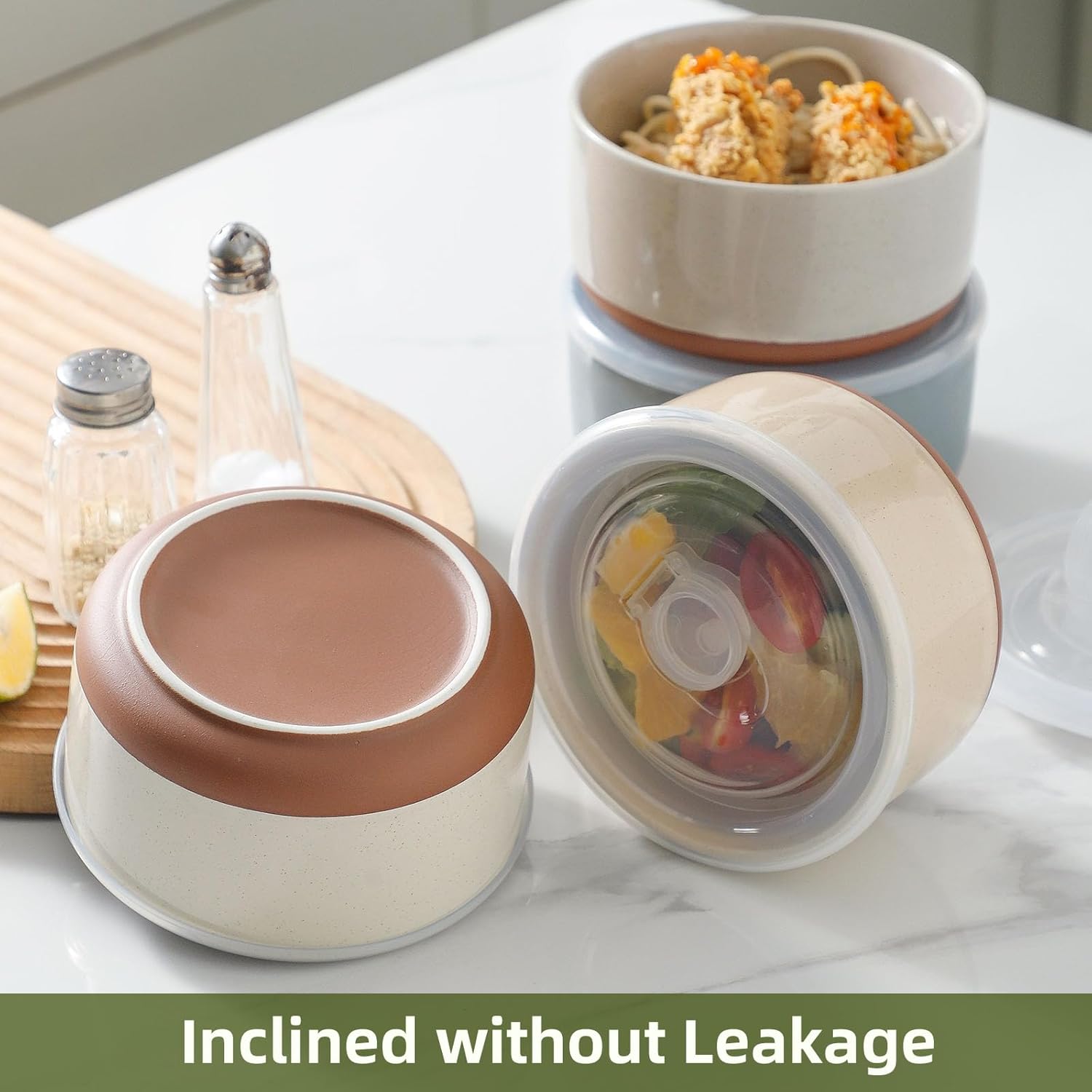 Ceramic Bowl with Lid & Extra Large Soup Bowl with Lid