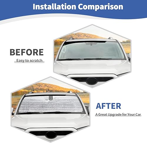 Vista 23 de RT-TCZ Parasol para parabrisas delantero para Jeep JL JLU 2018-Presente para Gladiator JT 2020-Presente Wrangler Gladiator 18+